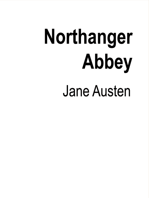 Northanger Abbey