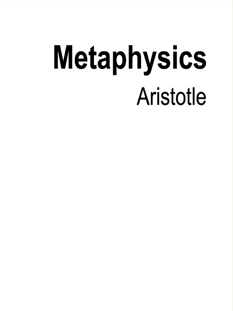 Metaphysics