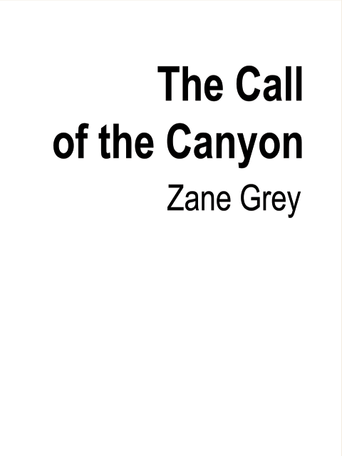 The Call of the Canyon