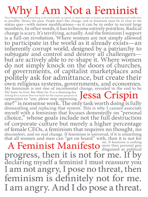 Why I Am Not a Feminist
