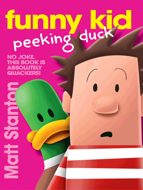 Funny Kid Peeking Duck
